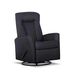 Swivel Recliner Chair Manual Glider Fabric Chair,Swivel 360,Handle Manual Glider Recliner for Living Room