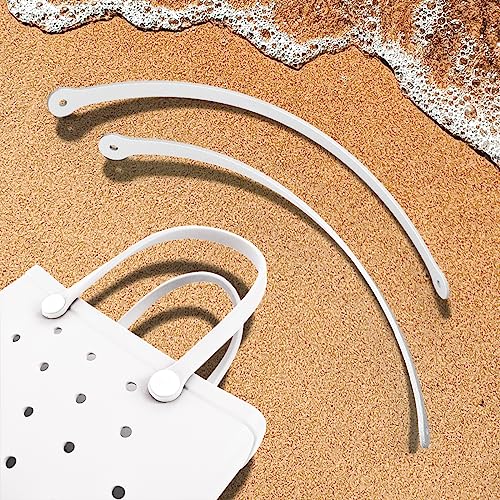 Bag Strap Replacement for Bogg Bag, Bag Handle Strap Replacement for Bogg Bag, Durable and Stylish Bag Straps,Rubber Pouch, EVA Carry Bag, Beach Bag Repair Kit (White)