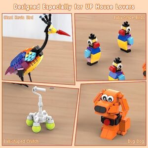 331pc Kevin Birds & Dug Dog for Lego 'Up' House Set 43217, Cute Movie Animals Building Kit for Lego 43217 Model,100 Celebration Characters Gift for Girls & Boys,Fun Toy for Creative Play,Paper Manual