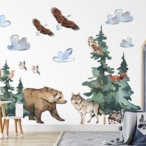 Woodland Wall Decal for Kids Room/Forest Tree Sticker