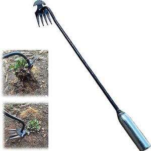 2023 New Weeding Tools Weed Pulling Tools,Manganese Steel Forging Weeding Machine,Hand Weeder Tool,Weed Puller 4 Teeth Dual Purpose Weeder,Garden Weeder Tools（50cm） (19.6IN)