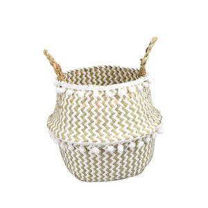 kisangel rattan planter baby basket laundry basket for baby woven plant pot nursery baskets cotton storage bucket laundry storage baskets cloth storage basket room basket wicker flowerpot