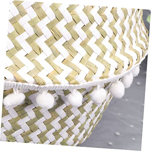 Kisangel Rattan Planter Baby Basket Laundry Basket for Baby Woven Plant Pot Nursery Baskets Cotton Storage Bucket Laundry Storage Baskets Cloth Storage Basket Room Basket Wicker Flowerpot