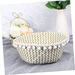 Kisangel Rattan Planter Baby Basket Laundry Basket for Baby Woven Plant Pot Nursery Baskets Cotton Storage Bucket Laundry Storage Baskets Cloth Storage Basket Room Basket Wicker Flowerpot