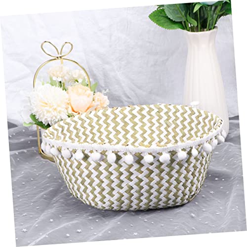 Kisangel Rattan Planter Baby Basket Laundry Basket for Baby Woven Plant Pot Nursery Baskets Cotton Storage Bucket Laundry Storage Baskets Cloth Storage Basket Room Basket Wicker Flowerpot