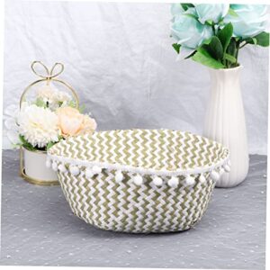 Kisangel Rattan Planter Baby Basket Laundry Basket for Baby Woven Plant Pot Nursery Baskets Cotton Storage Bucket Laundry Storage Baskets Cloth Storage Basket Room Basket Wicker Flowerpot