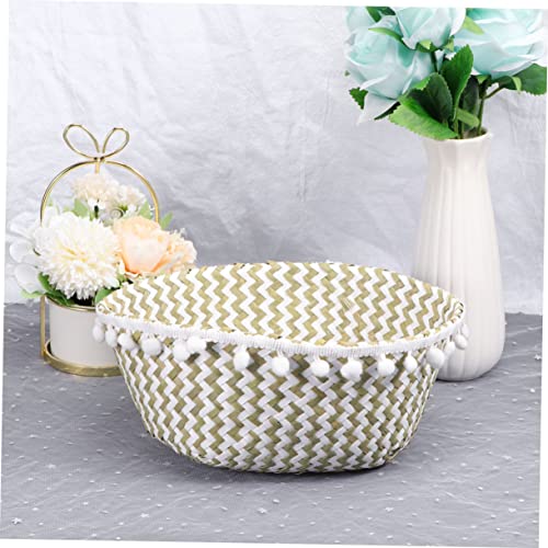 Kisangel Rattan Planter Baby Basket Laundry Basket for Baby Woven Plant Pot Nursery Baskets Cotton Storage Bucket Laundry Storage Baskets Cloth Storage Basket Room Basket Wicker Flowerpot