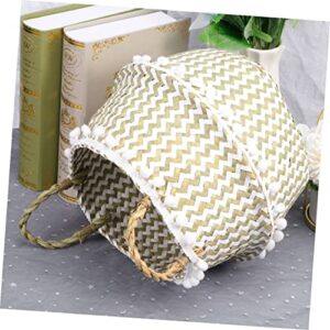 Kisangel Rattan Planter Baby Basket Laundry Basket for Baby Woven Plant Pot Nursery Baskets Cotton Storage Bucket Laundry Storage Baskets Cloth Storage Basket Room Basket Wicker Flowerpot