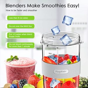 Bullet Blender for Shakes and Smoothies, Airpher 19 Pieces 850W Personal Smoothie Blender for Kitchen With Ice Tray, 2 * 17 Oz & 10 Oz To-Go Cups, BPA Free, Pulse Technology