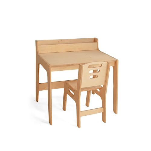 WOOD&ROOM Table with Chair for Children Room, Table for Learnig, Sturdy Table with Chair for Kids, Montessori Table, Art Table with Chair