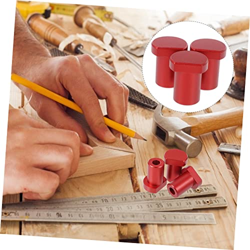 DOITOOL 3pcs Workbench Stop Desktop Accessories Tool Bench Wood Working Clamps Forging Tongs Dog Hole Clamp Workbench Short Clamp Woodworking Planing Stop Workbench Short Peg Workbench Red