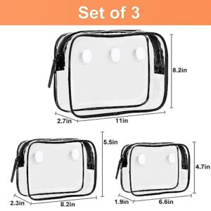 Everfunny 3 Packs Clear Bogg Beach Tote Bag with 2 Pack Insert Hooks Accessories for Bogg Bags Travel Makeup Clean Toiletry Brush Organizer Cosmetic Divider Storage Inner Pouch