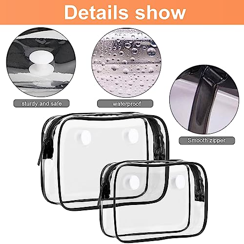 Everfunny 3 Packs Clear Bogg Beach Tote Bag with 2 Pack Insert Hooks Accessories for Bogg Bags Travel Makeup Clean Toiletry Brush Organizer Cosmetic Divider Storage Inner Pouch