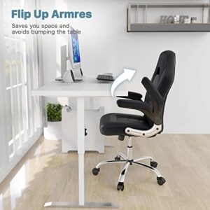 Gaming Chair - Executive Computer with Lumbar Support for Adults - 360° Swivel Rocking Home Office Computer Desk PU Leather Task Chair