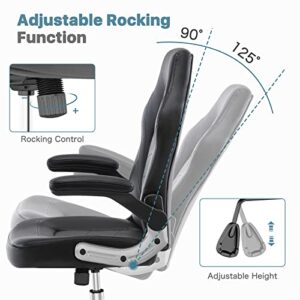 Gaming Chair - Executive Computer with Lumbar Support for Adults - 360° Swivel Rocking Home Office Computer Desk PU Leather Task Chair