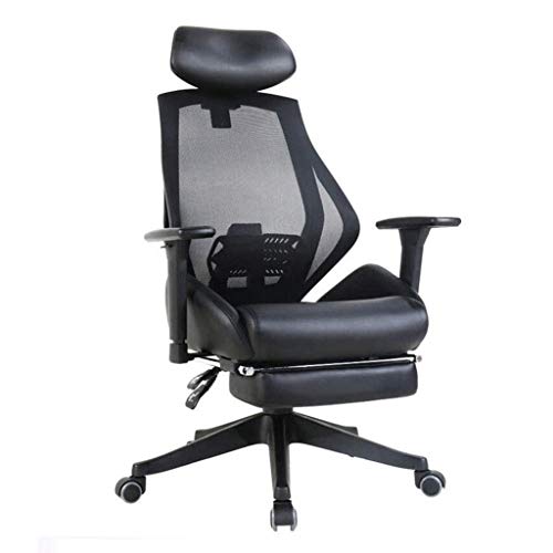 ZHAOLEI Office Chair-High-Back Executive Swivel Office Computer Desk Chair Black with Pewter Finish