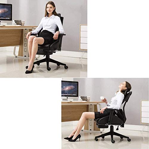 ZHAOLEI Office Chair-High-Back Executive Swivel Office Computer Desk Chair Black with Pewter Finish