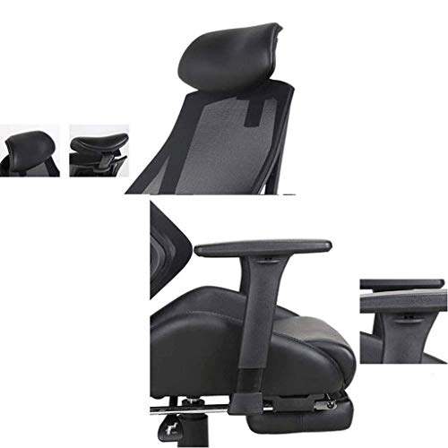 ZHAOLEI Office Chair-High-Back Executive Swivel Office Computer Desk Chair Black with Pewter Finish