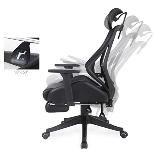 ZHAOLEI Office Chair-High-Back Executive Swivel Office Computer Desk Chair Black with Pewter Finish