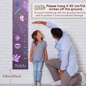 Personalized Kids Growth Chart - 12 Designs, 13oz Vinyl Height Measurement ft. cm, inches Chart for Toddlers - Ruler for Kids