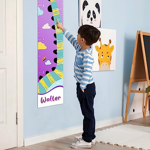 Personalized Kids Growth Chart - 12 Designs, 13oz Vinyl Height Measurement ft. cm, inches Chart for Toddlers - Ruler for Kids