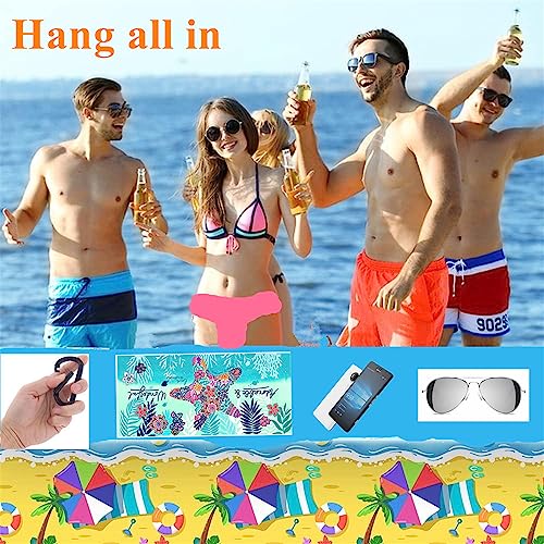 ThuroLeo 4 Packs Hooks Accessories for Bogg Bags,Hat Cap Hang Charms Phone Waterproof Case Key Sunglass Lipstick Wallet Hanger Set,Women Beach Bags Vacation Travel Necessities Women Gift (White)