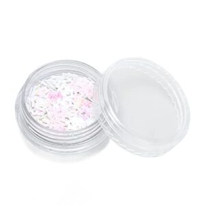 Nail Glitter Sequins, Multiple Shapes High Flash Hand Made DIY Craft Glitter Sequin for Homemade Cards(White)