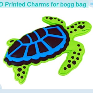 Lovyit Charm Accessories for Bogg Bag - Rubber Beach Bag Accessories Charm Insert, 3pcs Flowers Dolphin Beach Totes Charm Decoration Insert for Simply Southern Beach Totes Bag (3pcs, Dophlin+Sail)