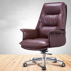 Lightweight Ergonomic Chair Office Chair,Leather Office Computer Chair Reclining Executive Chair Boss Chair Home Fashion