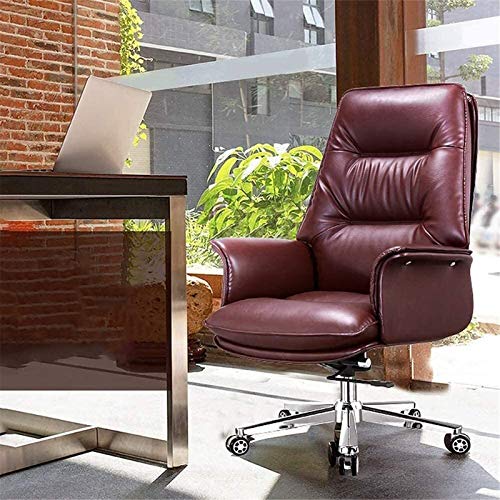 Lightweight Ergonomic Chair Office Chair,Leather Office Computer Chair Reclining Executive Chair Boss Chair Home Fashion