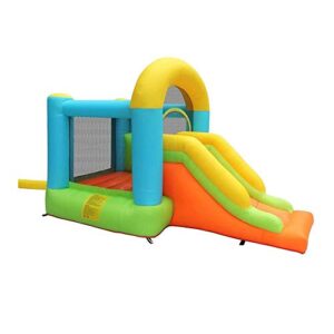 Bouncy Castle, Castle Bouncer with Slide Inflatable Castle Playground Equipment Children's Play House Indoor and Outdoor Small Trampoline Inflatable Bouncy Castle