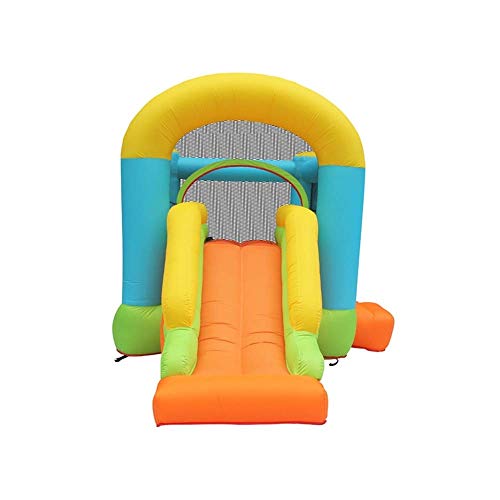 Bouncy Castle, Castle Bouncer with Slide Inflatable Castle Playground Equipment Children's Play House Indoor and Outdoor Small Trampoline Inflatable Bouncy Castle