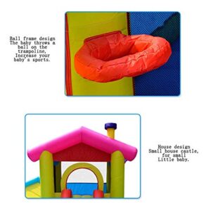 Bouncy Castle, Inflatable Castle Jumping Slide Bounce House, Children's Trampoline with Blower, Suitable for Outdoor Family Playground Garden Kid's Play and Entertainment