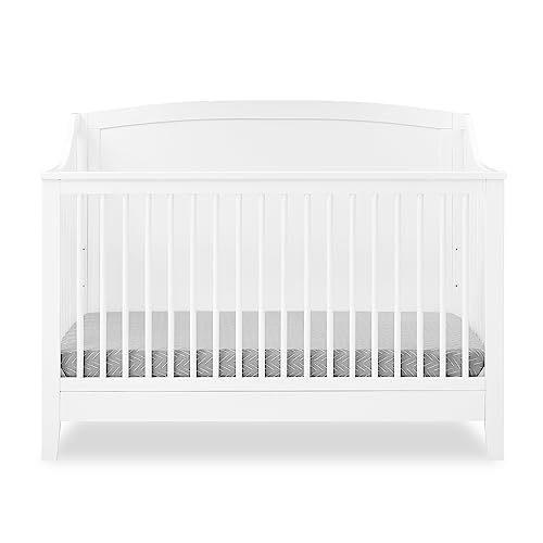 Delta Children Campbell 6-in-1 Convertible Crib - Greenguard Gold Certified, Bianca White