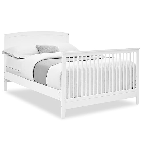 Delta Children Campbell 6-in-1 Convertible Crib - Greenguard Gold Certified, Bianca White