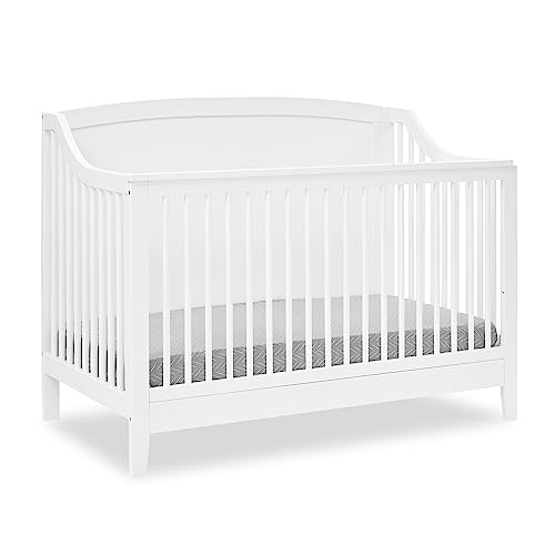 Delta Children Campbell 6-in-1 Convertible Crib - Greenguard Gold Certified, Bianca White