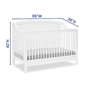 Delta Children Campbell 6-in-1 Convertible Crib - Greenguard Gold Certified, Bianca White