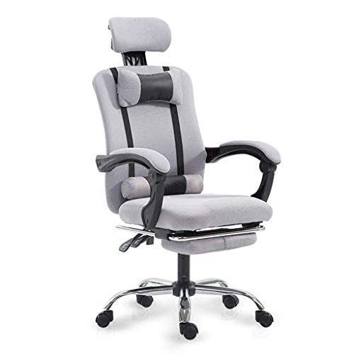 XXXDXDP Office Chair High Back Executive Computer Desk Chair - Adjustable Lumbar Support, Slidable Headrest and Flip-up Arms, Thick Padding for Comfort