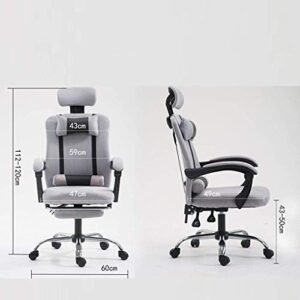 XXXDXDP Office Chair High Back Executive Computer Desk Chair - Adjustable Lumbar Support, Slidable Headrest and Flip-up Arms, Thick Padding for Comfort