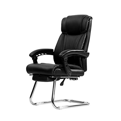 XXXDXDP Executive Office Chair PU Leather Ergonomic Computer Chair High Back Home Office Swivel Desk Chairs with Headrest and Lumber Support, Black