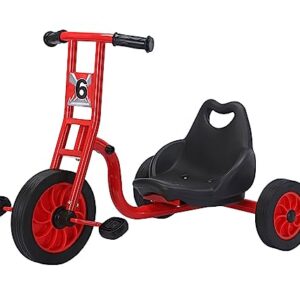 MJKCBD Kids Tricycle for Rider Ages 2+, Toddler Big 3 Wheel Riding Toys Girls/Boys Trikes,Preschool and Playground Learning Activity, Daycare and Classroom Outdoor Play Equipment,Red