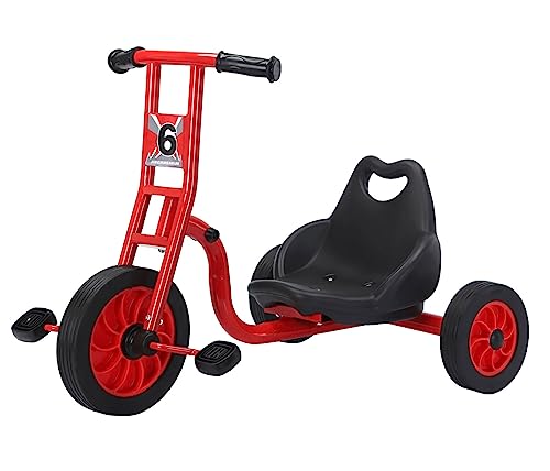 MJKCBD Kids Tricycle for Rider Ages 2+, Toddler Big 3 Wheel Riding Toys Girls/Boys Trikes,Preschool and Playground Learning Activity, Daycare and Classroom Outdoor Play Equipment,Red