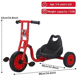 MJKCBD Kids Tricycle for Rider Ages 2+, Toddler Big 3 Wheel Riding Toys Girls/Boys Trikes,Preschool and Playground Learning Activity, Daycare and Classroom Outdoor Play Equipment,Red