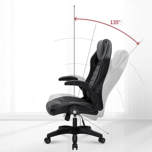 SieHam Chairs,Gaming Chair, Ergonomic Office Chair Sturdy Durable Bedroom Chair Office Meeting Room Executive Swivel Desk Chair/Black/50 * 48 * 110-118Cm