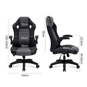 SieHam Chairs,Gaming Chair, Ergonomic Office Chair Sturdy Durable Bedroom Chair Office Meeting Room Executive Swivel Desk Chair/Black/50 * 48 * 110-118Cm