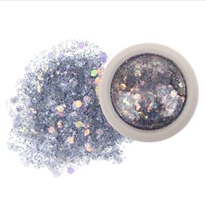 craft glitter set 8 colors holographic glitter resin glitter film for body face nail art decoration