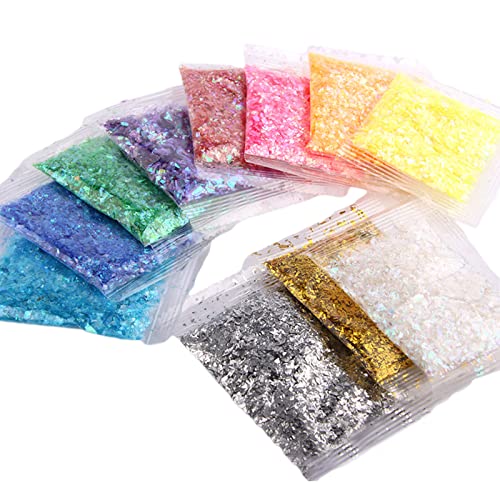 1 Set Glitter Powder Sequins Flakes Resin Epoxy Mold Filling Sequins for Nail Art Decoration DIY Jewelry Making