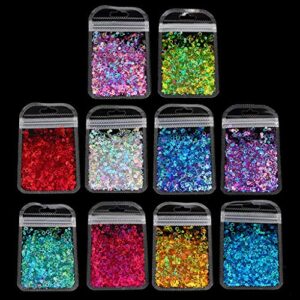 holographic chunky glitter 10 colors craft glitter resin glitter for nail body eye face crafts