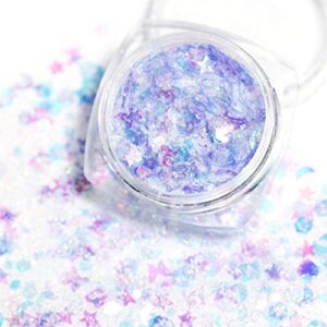 Stars Crystal Sequins Epoxy Resin Mold Filler Holographic Nail Sequins Glitter Flakes for Nail Art Decorations