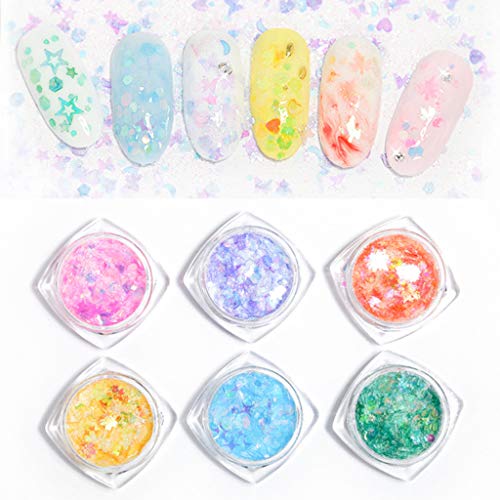Stars Crystal Sequins Epoxy Resin Mold Filler Holographic Nail Sequins Glitter Flakes for Nail Art Decorations